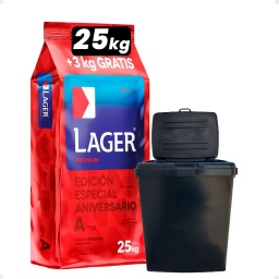 Alimento Lager Perro Adulto Premium 25 kilos + Regalo Tacho