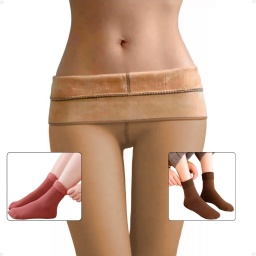 Medias Panty Calza Trmica Con Corderito Beige + 2 Pares Medias De Regalo