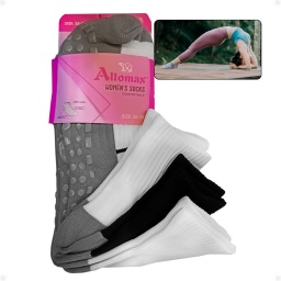 Medias antideslizantes pack X3 pares colores surtido