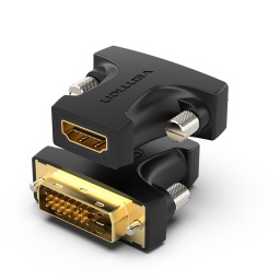 ADAPTADOR HDMI HEMBRA A DVI (24+1) MACHO NEGRO VENTION AILB0