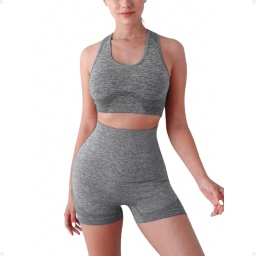 Conjunto Deportivo Push Up Levanta Glteos Gris SM