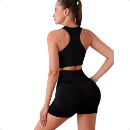 Conjunto Deportivo Push Up Levanta Glteos Negro SM