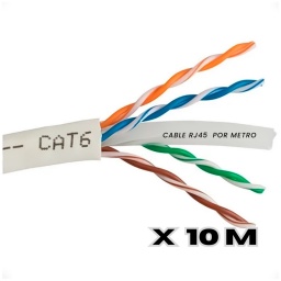 Cable De Red Ethernet Rj45 Utp Cat6 10 Metros