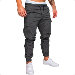 Pantaln Cargo Para Hombre Gris Talla L