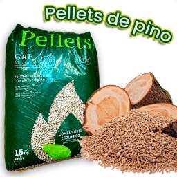 Bolsa 15 kg de pellet de pino certificado