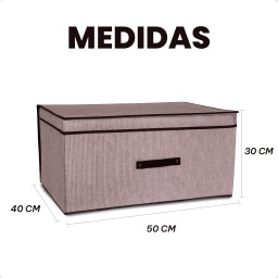 Caja Plegable Organizador De Tela 50*40*30 Marron