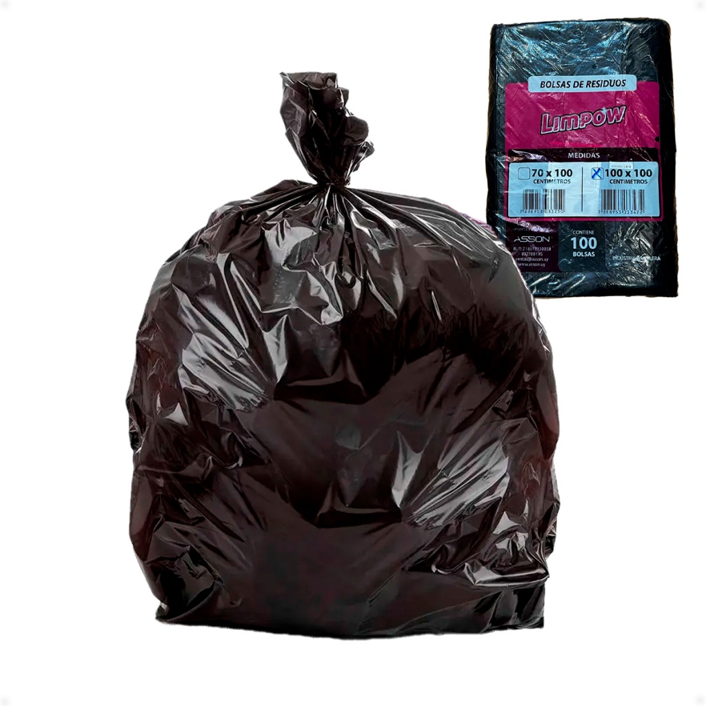 Bolsas negras rotuladas para residuos reciclables 